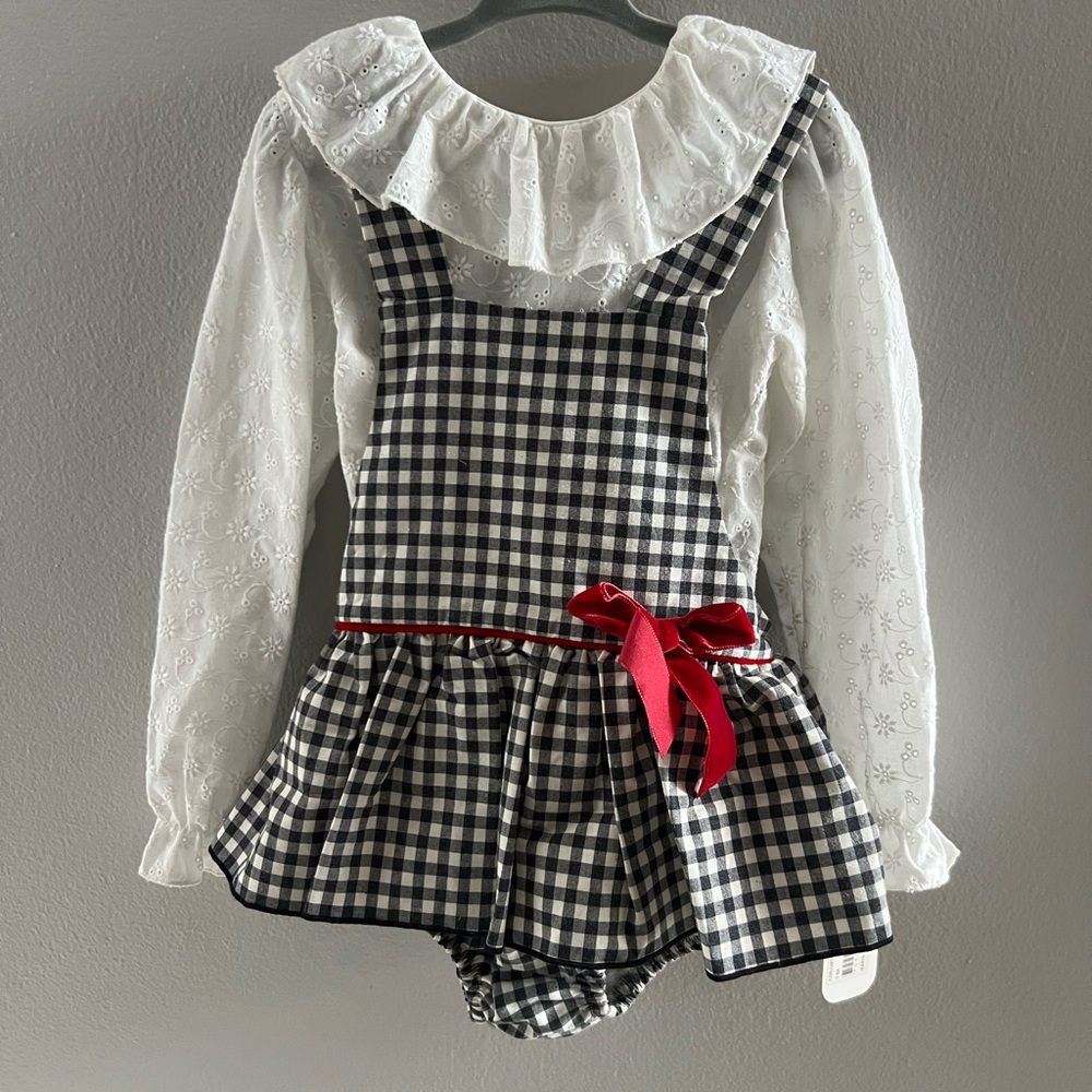 Valentina Black and White Gingham Dress